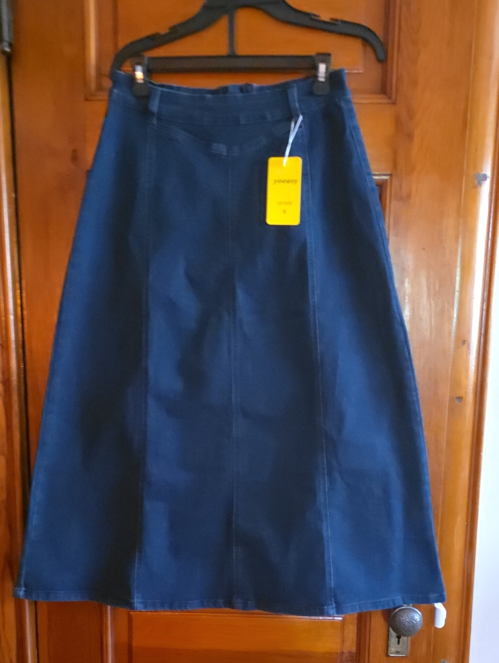 Nwt Denim Navy A-Line Maxi Skirt